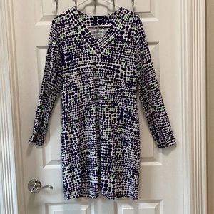 IBKUL DUO DOT v-neck dress